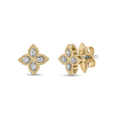 Princess Flower Earrings with Diamonds - Dracakis Jewellers